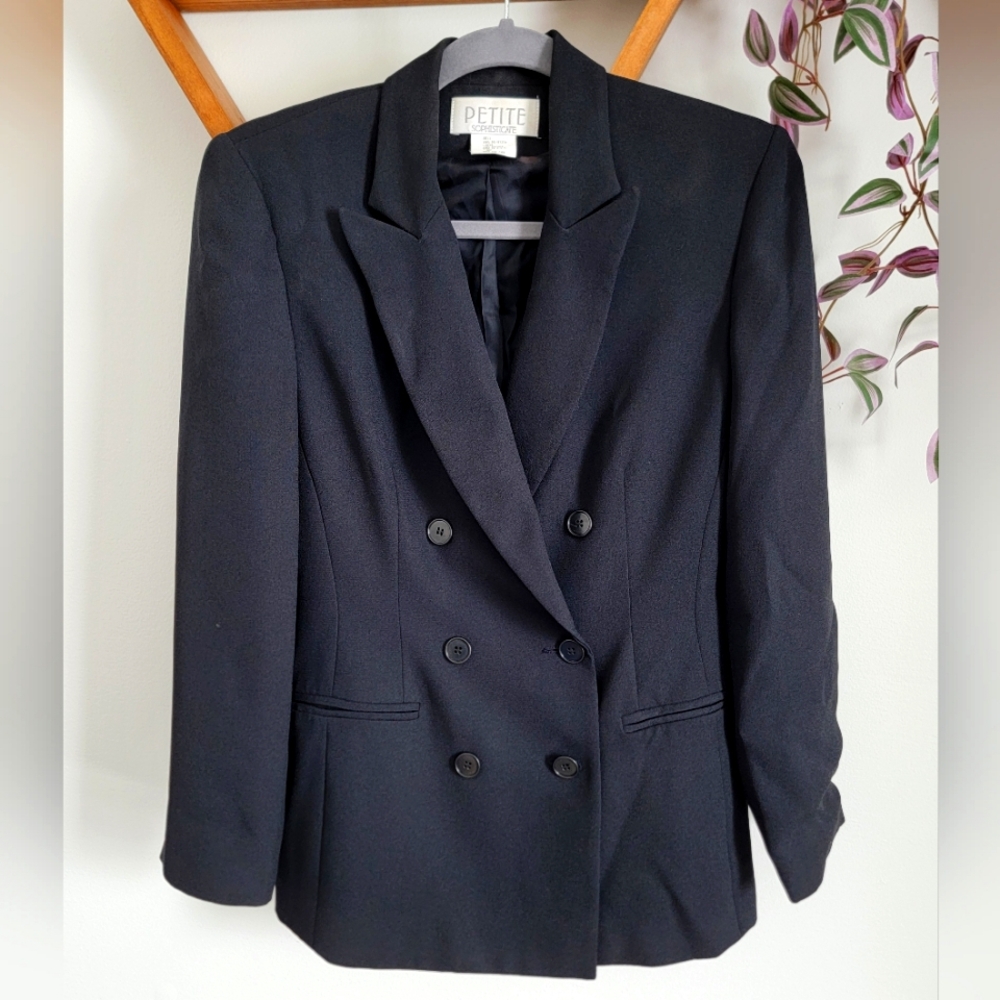 Petite Sophisticate woman's black blazer